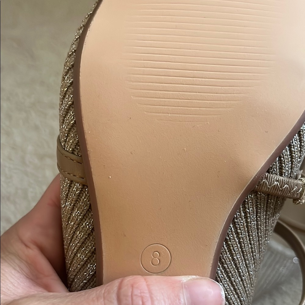 Women's Beige Block heel Mules - Picture 5 of 6
